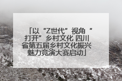 以“Z世代”视角“打开”乡村文化 四川省第五届乡村文化振兴魅力竞演大赛启动