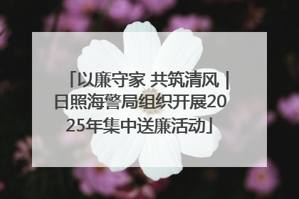 以廉守家 共筑清风｜日照海警局组织开展2025年集中送廉活动