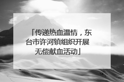 传递热血温情，东台市许河镇组织开展无偿献血活动