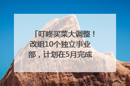 叮咚买菜大调整！改组10个独立事业部，计划在5月完成App端全面改版