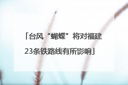 台风“蝴蝶”将对福建23条铁路线有所影响