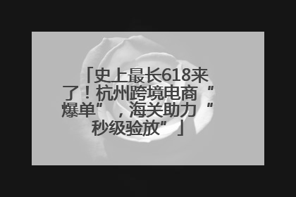 史上最长618来了！杭州跨境电商“爆单”，海关助力“秒级验放”