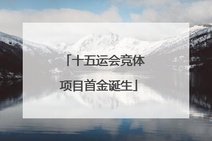 十五运会竞体项目首金诞生