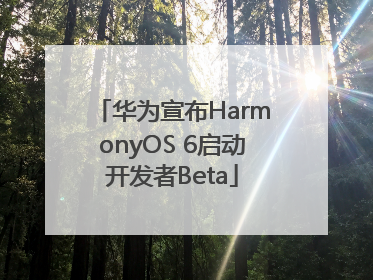 华为宣布HarmonyOS 6启动开发者Beta