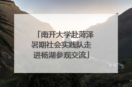 南开大学赴菏泽暑期社会实践队走进杨湖参观交流