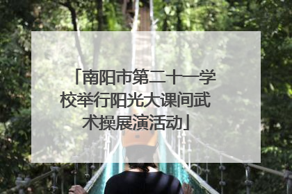 南阳市第二十一学校举行阳光大课间武术操展演活动