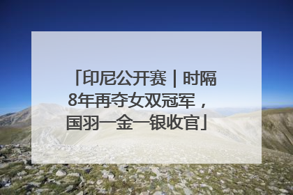 印尼公开赛｜时隔8年再夺女双冠军，国羽一金一银收官
