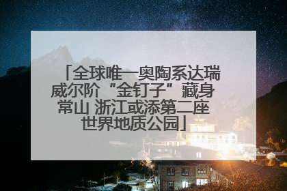 全球唯一奥陶系达瑞威尔阶“金钉子”藏身常山 浙江或添第二座世界地质公园