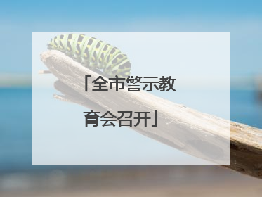 全市警示教育会召开