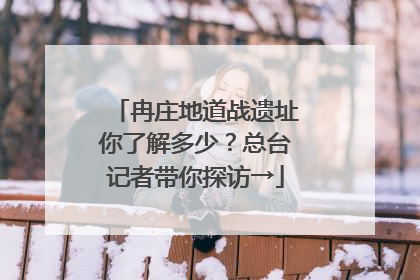 冉庄地道战遗址你了解多少？总台记者带你探访→