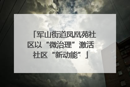 军山街道凤凰苑社区以“微治理”激活社区“新动能”