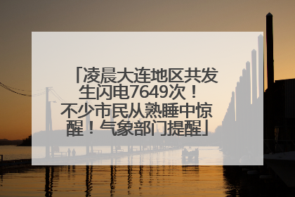 凌晨大连地区共发生闪电7649次！不少市民从熟睡中惊醒！气象部门提醒