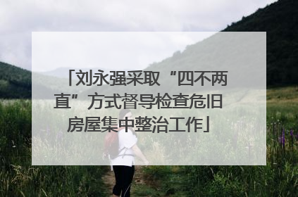 刘永强采取“四不两直”方式督导检查危旧房屋集中整治工作