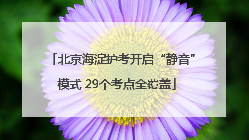 北京海淀护考开启“静音”模式 29个考点全覆盖