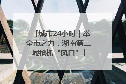 城市24小时｜举全市之力，湖南第二城抢抓“风口”