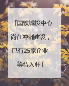 国铁城投中心尚在冲刺建设，已有25家企业等待入驻