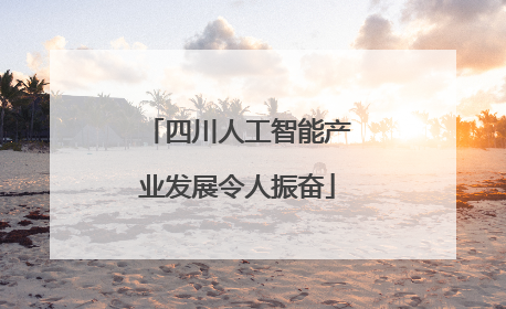 四川人工智能产业发展令人振奋