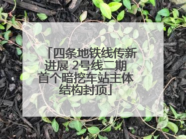 四条地铁线传新进展 2号线二期首个暗挖车站主体结构封顶