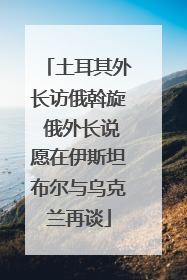 土耳其外长访俄斡旋 俄外长说愿在伊斯坦布尔与乌克兰再谈