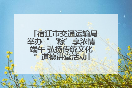 宿迁市交通运输局举办“‘粽’享浓情端午 弘扬传统文化”道德讲堂活动