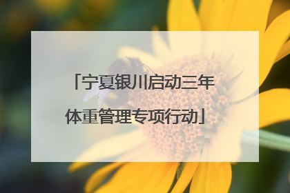 宁夏银川启动三年体重管理专项行动