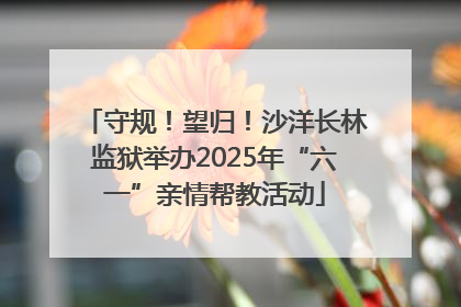 守规！望归！沙洋长林监狱举办2025年“六一”亲情帮教活动