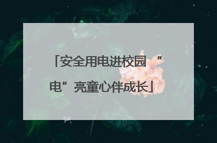 安全用电进校园 “电”亮童心伴成长