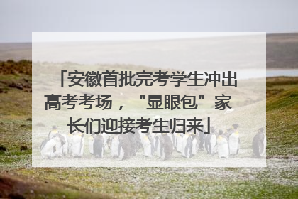 安徽首批完考学生冲出高考考场，“显眼包”家长们迎接考生归来