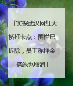 实探武汉网红大桥打卡点：围栏已拆除，员工称押金措施也取消