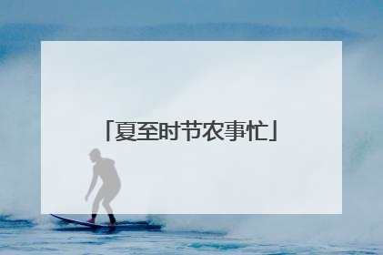 夏至时节农事忙