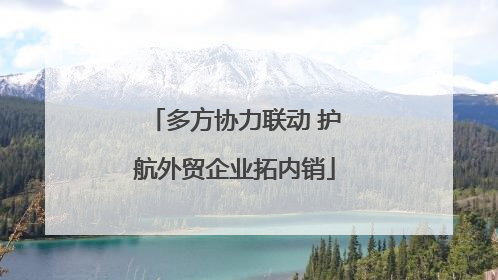 多方协力联动 护航外贸企业拓内销