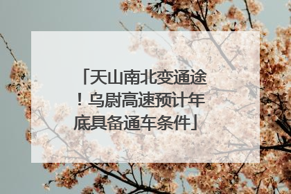 天山南北变通途!乌尉高速预计年底具备通车条件