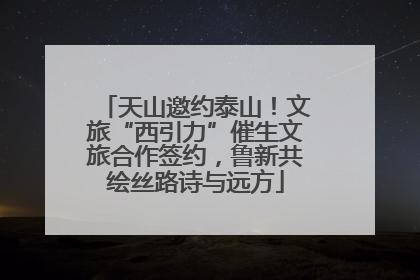 天山邀约泰山！文旅“西引力”催生文旅合作签约，鲁新共绘丝路诗与远方