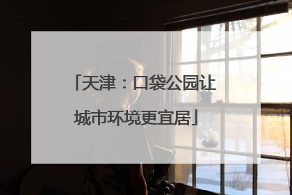天津：口袋公园让城市环境更宜居