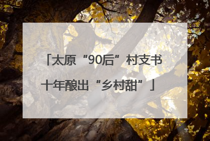 太原“90后”村支书十年酿出“乡村甜”