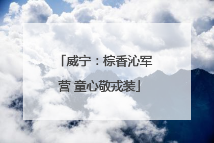 威宁：棕香沁军营 童心敬戎装