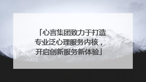 心言集团致力于打造专业泛心理服务内核，开启创新服务新体验