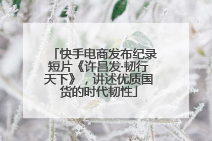 快手电商发布纪录短片《许昌发·韧行天下》，讲述优质国货的时代韧性
