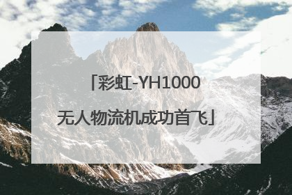 彩虹-YH1000无人物流机成功首飞