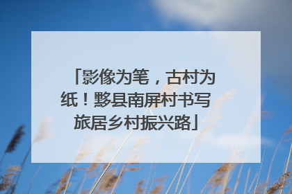 影像为笔，古村为纸！黟县南屏村书写旅居乡村振兴路