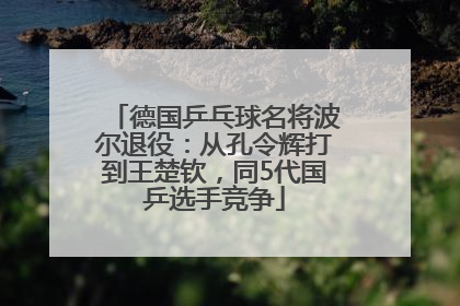 德国乒乓球名将波尔退役：从孔令辉打到王楚钦，同5代国乒选手竞争