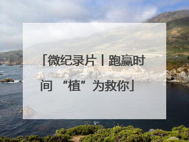 微纪录片丨跑赢时间 “植”为救你