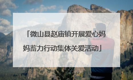 微山县赵庙镇开展爱心妈妈蓄力行动集体关爱活动