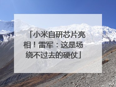 小米自研芯片亮相！雷军：这是场绕不过去的硬仗