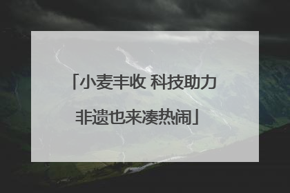 小麦丰收 科技助力 非遗也来凑热闹