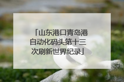 山东港口青岛港自动化码头第十三次刷新世界纪录