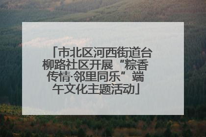 市北区河西街道台柳路社区开展“粽香传情·邻里同乐”端午文化主题活动