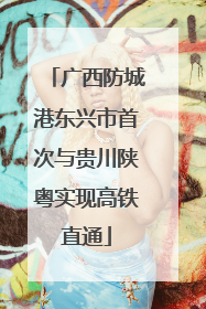 广西防城港东兴市首次与贵川陕粤实现高铁直通