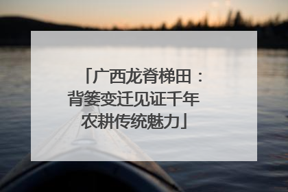 广西龙脊梯田：背篓变迁见证千年农耕传统魅力