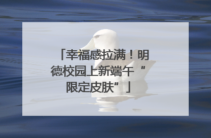 幸福感拉满！明德校园上新端午“限定皮肤”